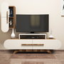 Hanah Home Mueble para TV Rose S - Walnut, Cream